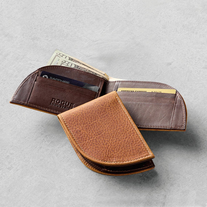 Bison Leather Front Pocket Wallet - Monticello Shop