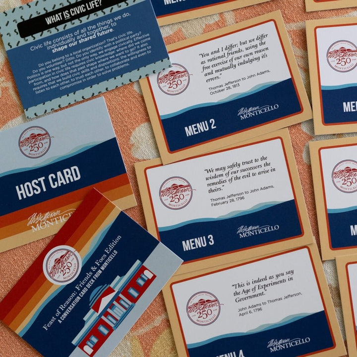 Feast of Reason Conversation Cards Friends & Foes Edition - Monticello Shop