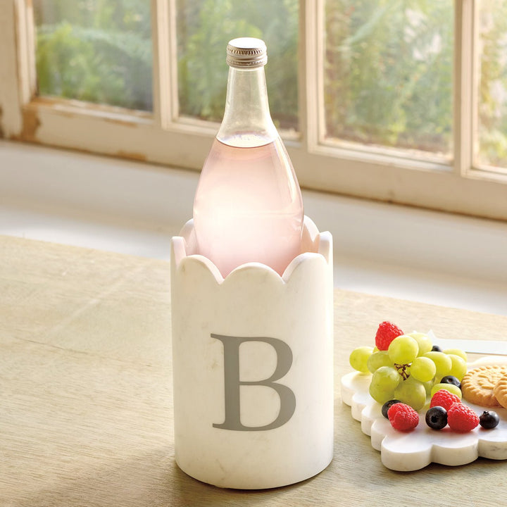 Marble Scalloped Wine Chiller - Monticello Shop