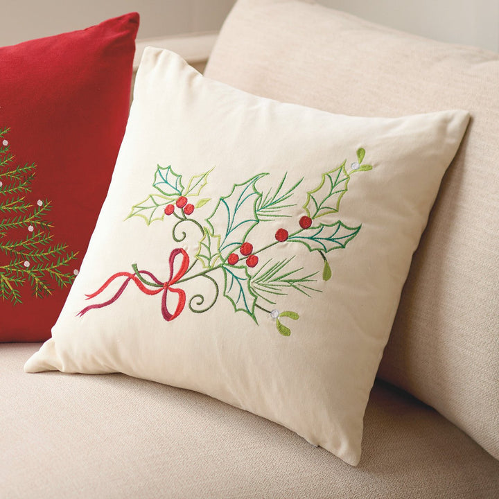 Monticello Velvet Holly Pillow - Monticello Shop