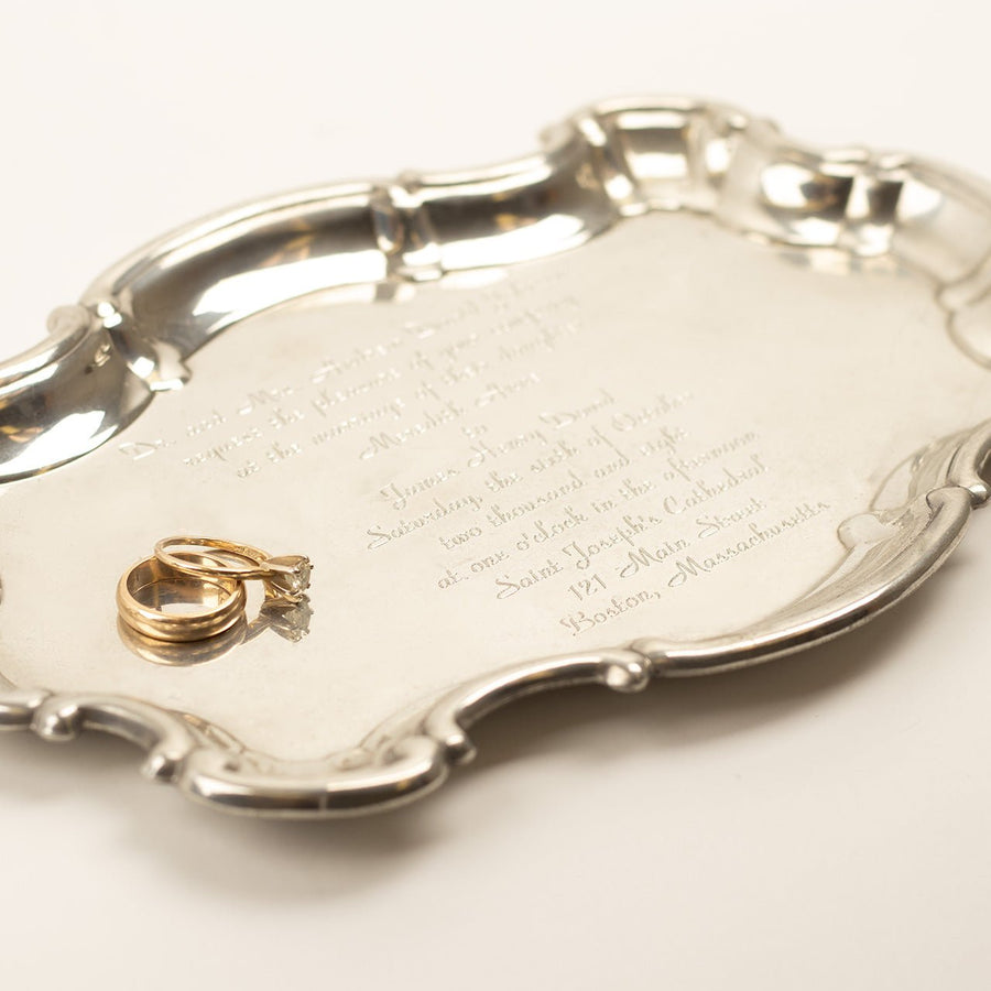 Polished Pewter Invitation Tray - Monticello Shop
