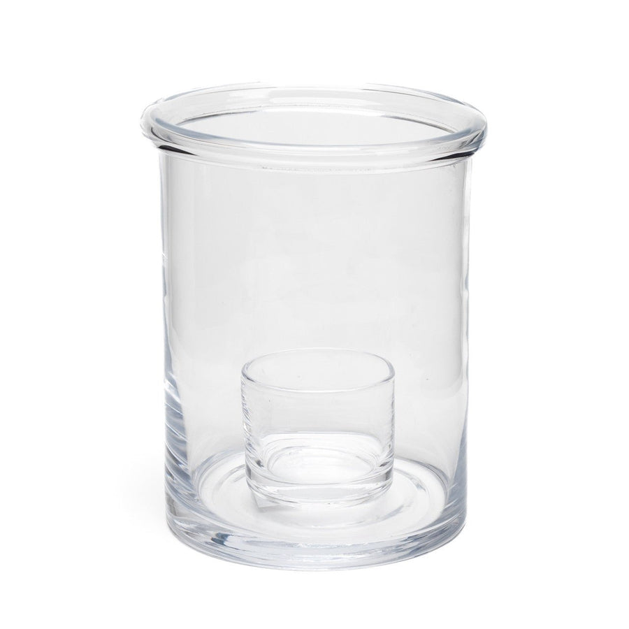 Rolled Rim Glass Hurricane - Monticello Shop