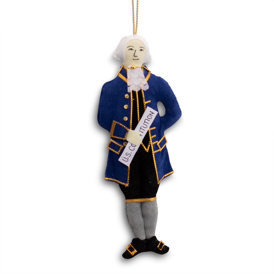 Embroidered James Madison Ornament