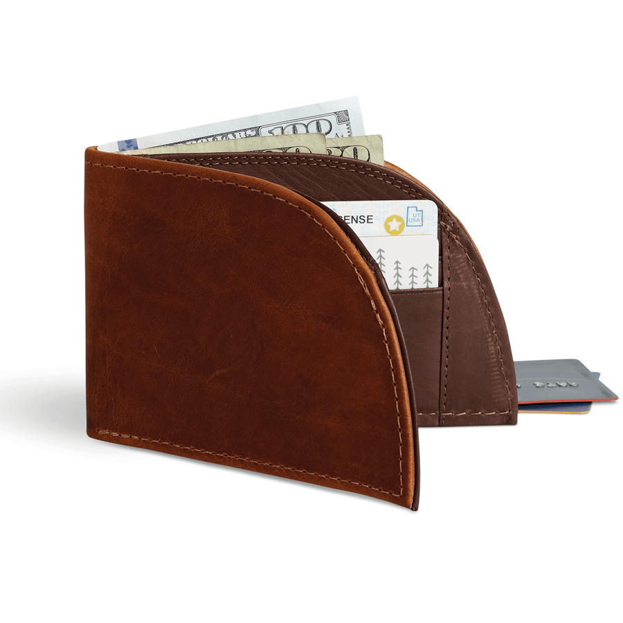 Bison Leather Front Pocket Wallet - Monticello Shop