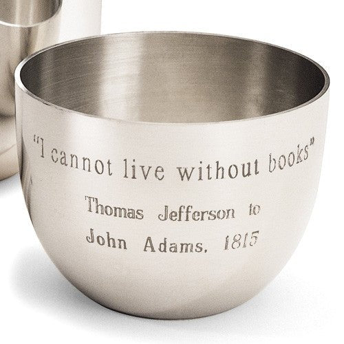 Book Quote Pewter Cup - Monticello Shop