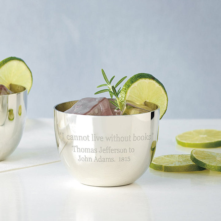 Book Quote Pewter Cup - Monticello Shop