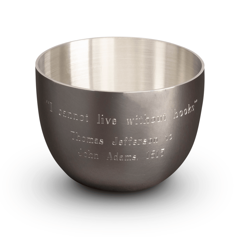 Book Quote Pewter Cup - Monticello Shop