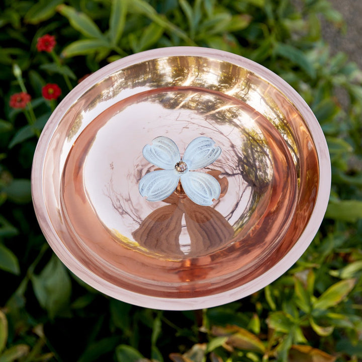 Copper Plated Dogwood Birdbath - Monticello Shop