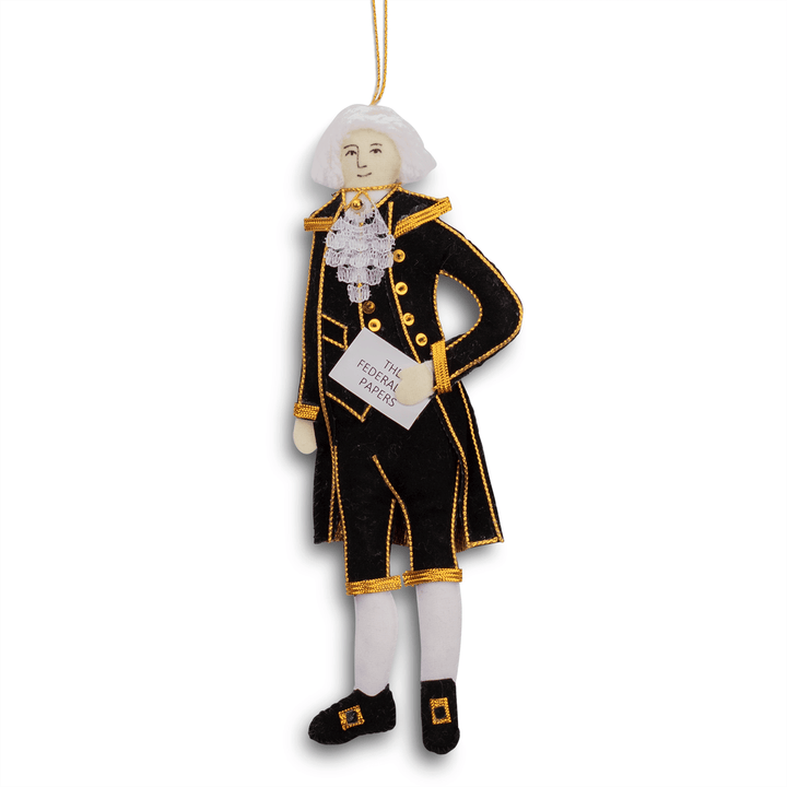 Embroidered Alexander Hamilton Ornament - Monticello Shop