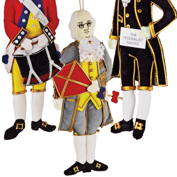 Embroidered Ben Franklin Ornament - Monticello Shop