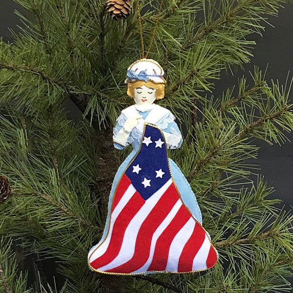 Embroidered Betsy Ross Ornament - Monticello Shop