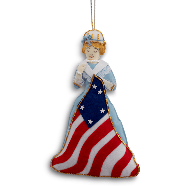 Embroidered Betsy Ross Ornament - Monticello Shop