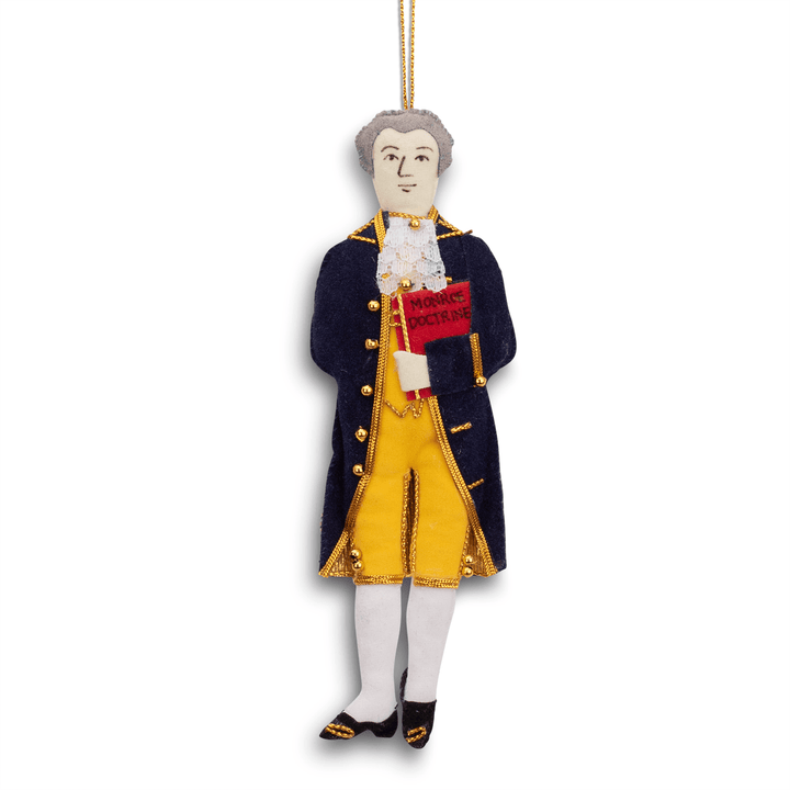 Embroidered James Monroe Ornament - Monticello Shop