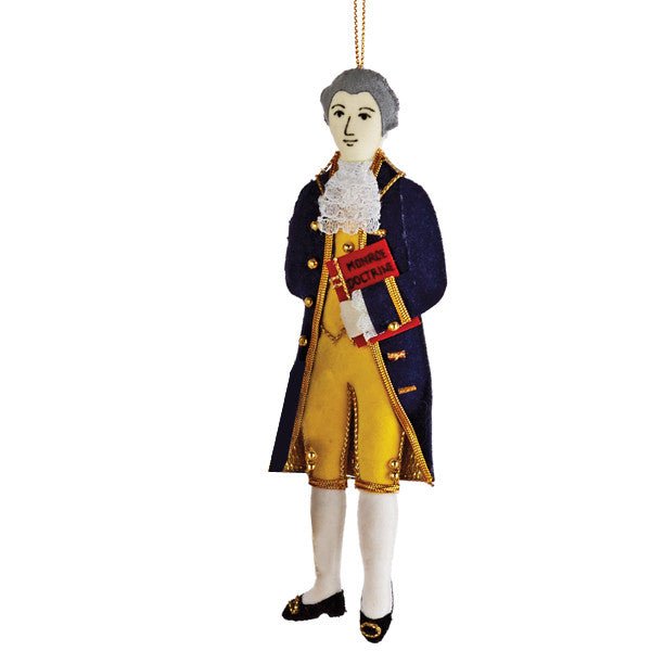 Embroidered James Monroe Ornament - Monticello Shop
