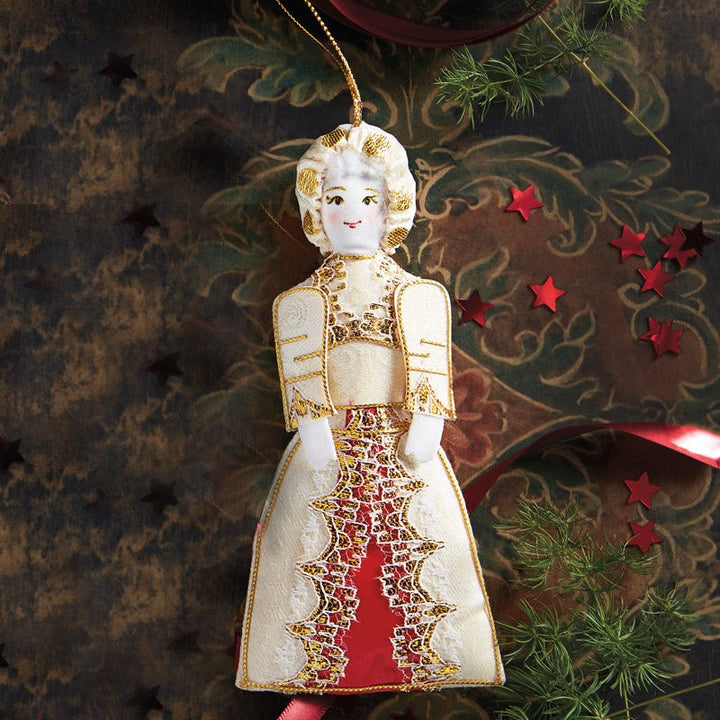 Embroidered Martha Washington Ornament - Monticello Shop
