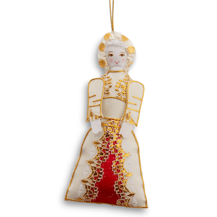 Embroidered Martha Washington Ornament - Monticello Shop