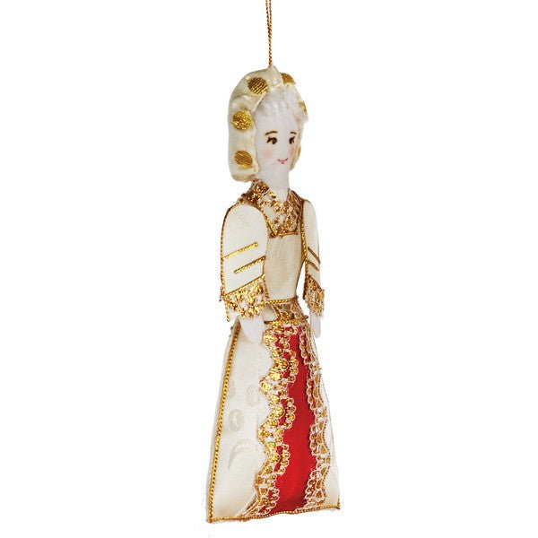 Embroidered Martha Washington Ornament - Monticello Shop