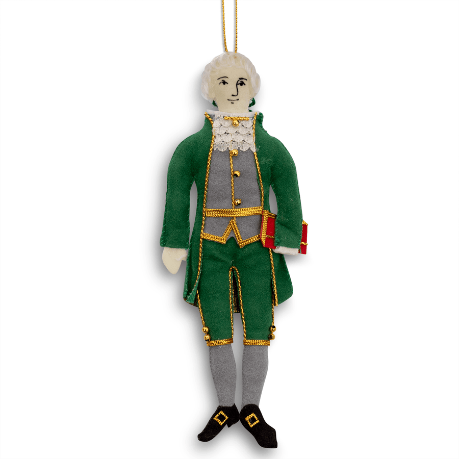 Embroidered Thomas Jefferson Ornament - Monticello Shop