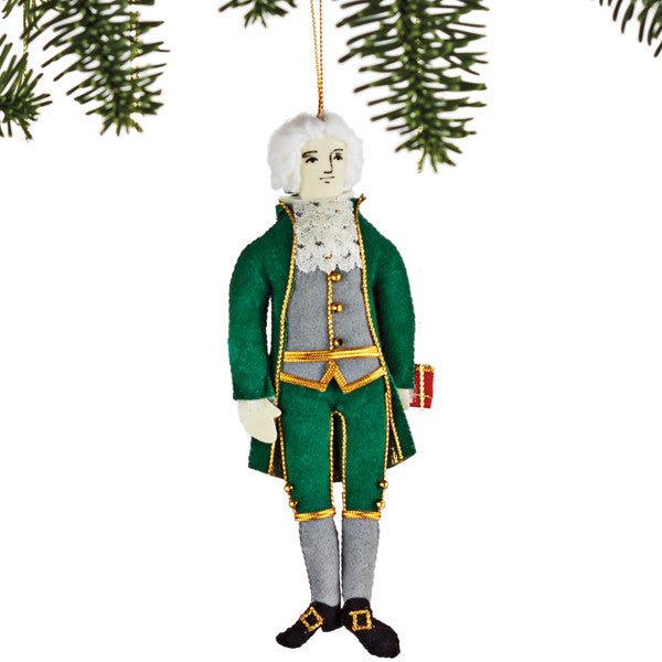 Embroidered Thomas Jefferson Ornament - Monticello Shop