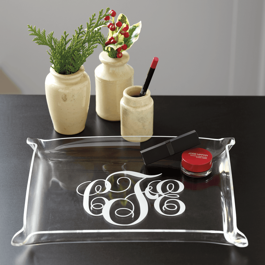 Monogrammed Acrylic Tray - Monticello Shop