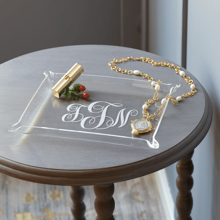 Monogrammed Acrylic Tray - Monticello Shop