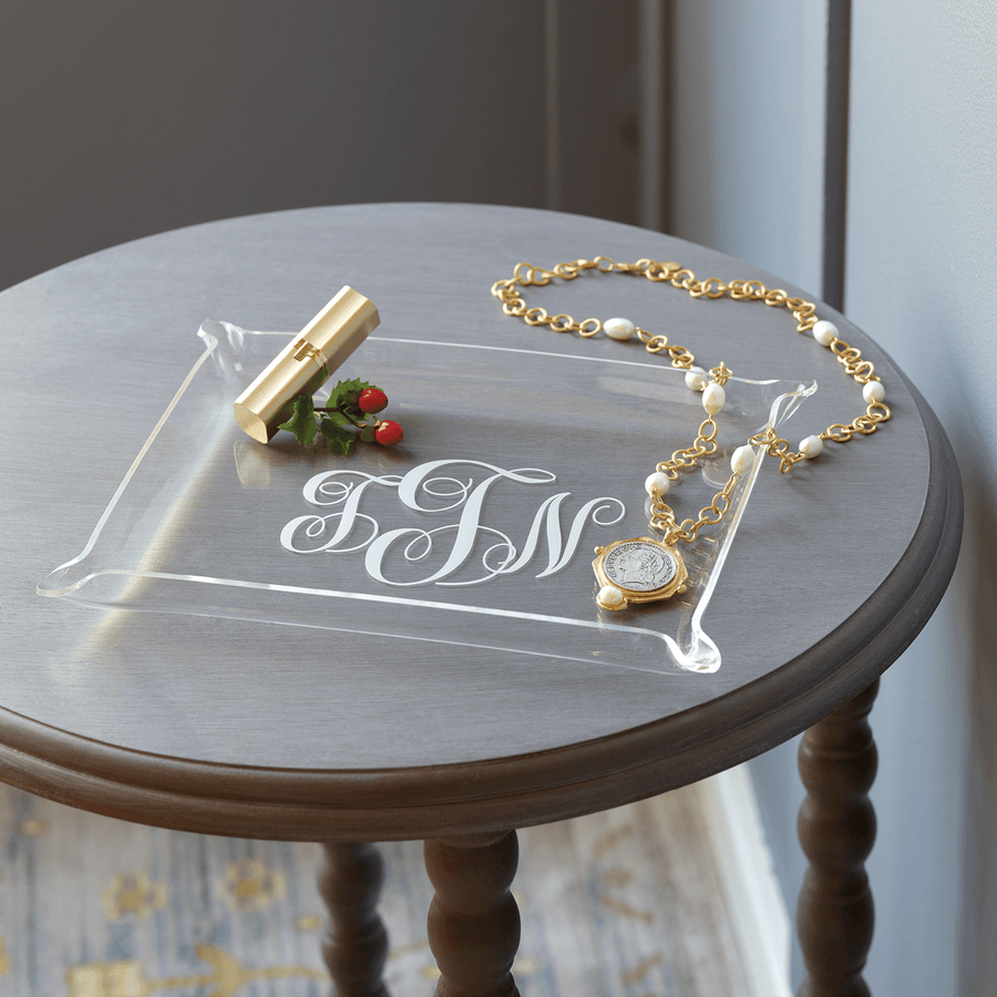 Monogrammed Acrylic Tray - Monticello Shop