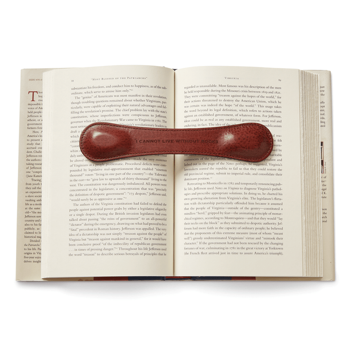 Monticello Book Quote Leather Book Weight - Monticello Shop