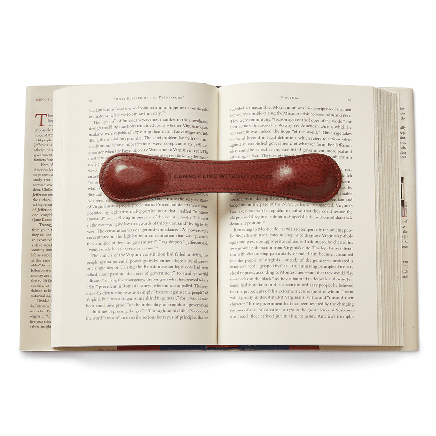 Monticello Book Quote Leather Book Weight - Monticello Shop