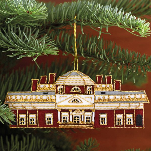 Monticello Embroidered Ornament - Monticello Shop