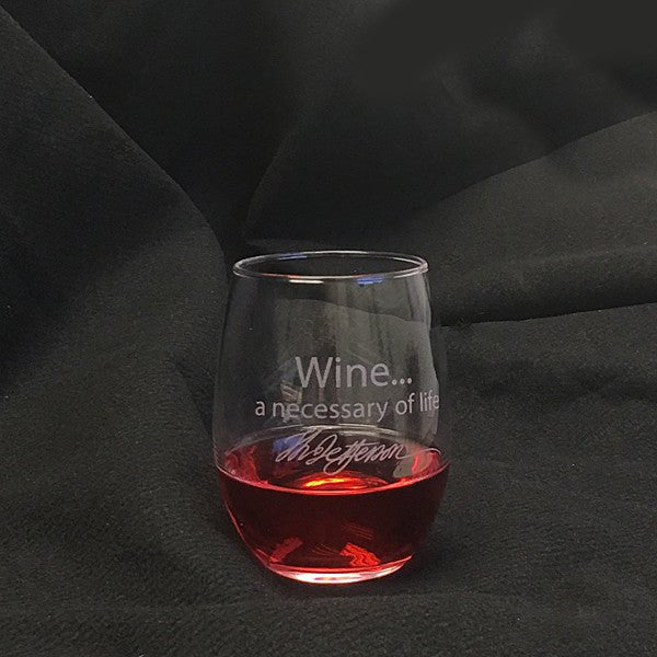 Monticello "Necessary" Wine Glass - Monticello Shop