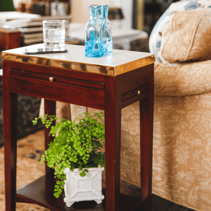 Monticello Parisian Marble Top Side Table - Monticello Shop