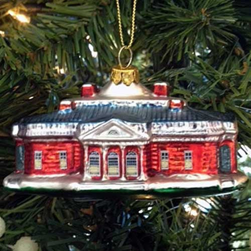 Monticello Blown Glass Ornament
