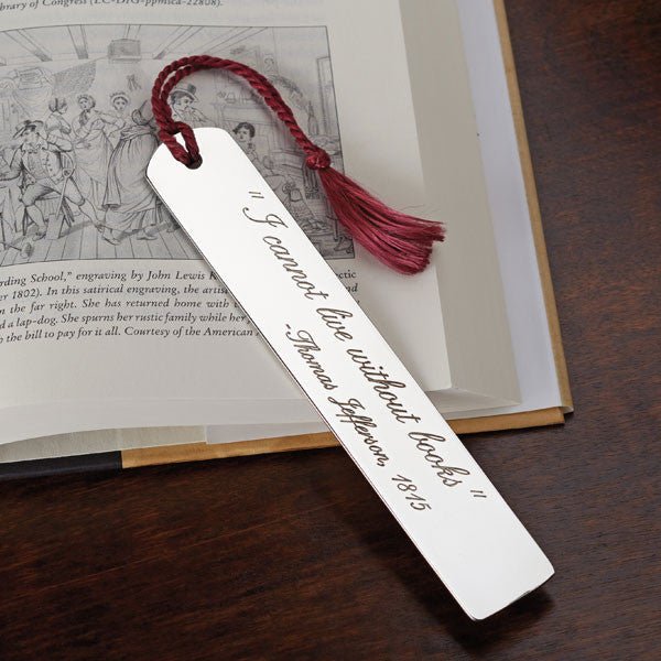Pewter Engraved Bookmark - Monticello Shop