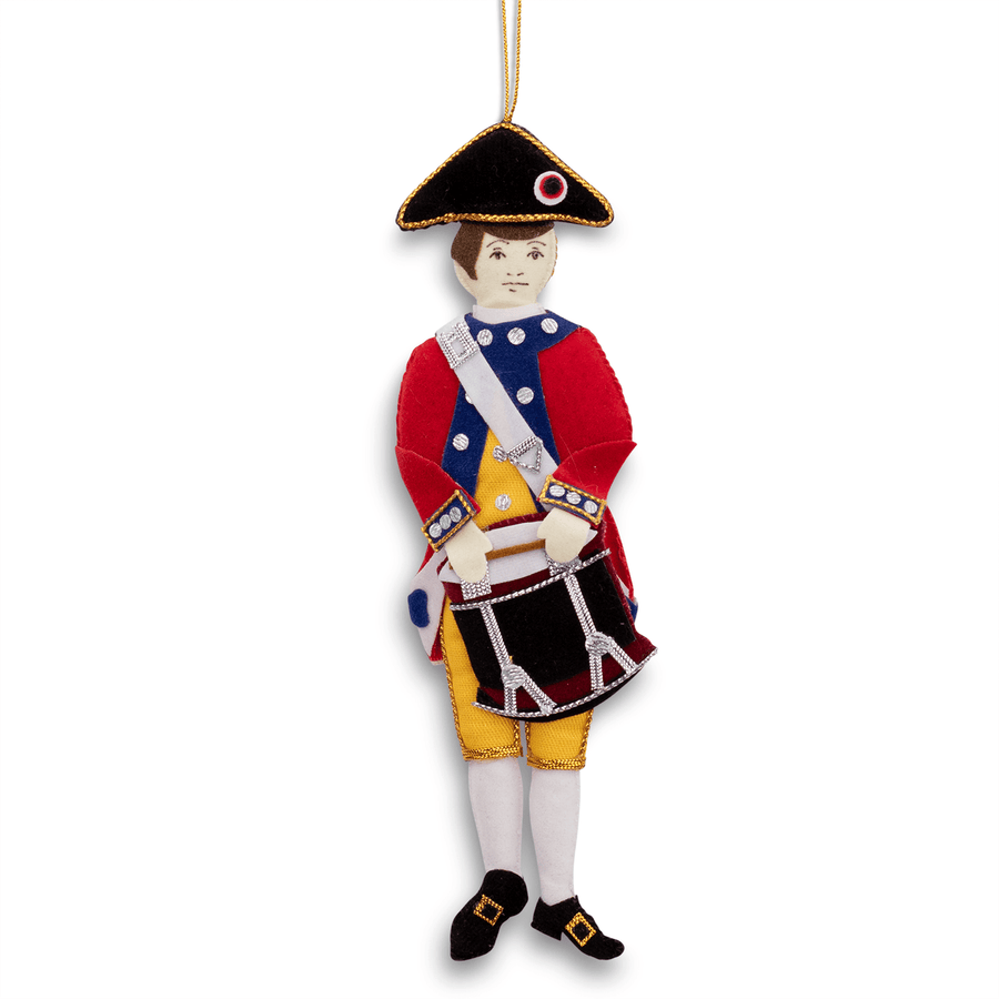 Revolutionary Drummer Fabric Ornament - Monticello Shop