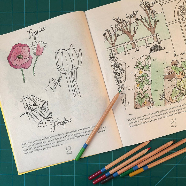 The Life and Times of Thomas Jefferson: A Coloring and Activity Book - Monticello Shop