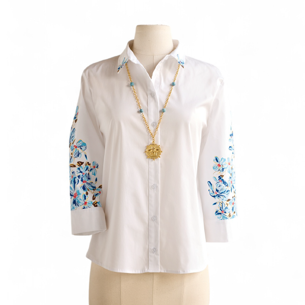 Painted Flowers Blouse