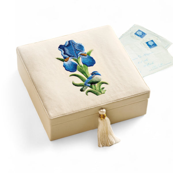 Monticello Velvet Iris Keepsake Box