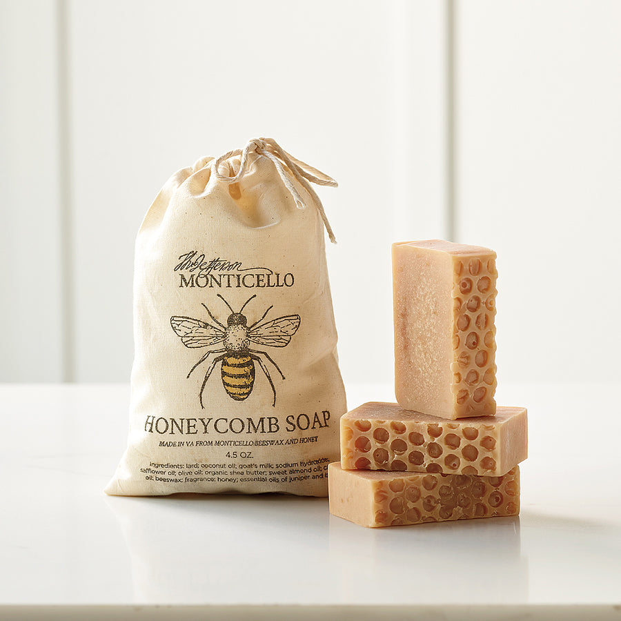 Monticello Honey Comb Soaps & Bag