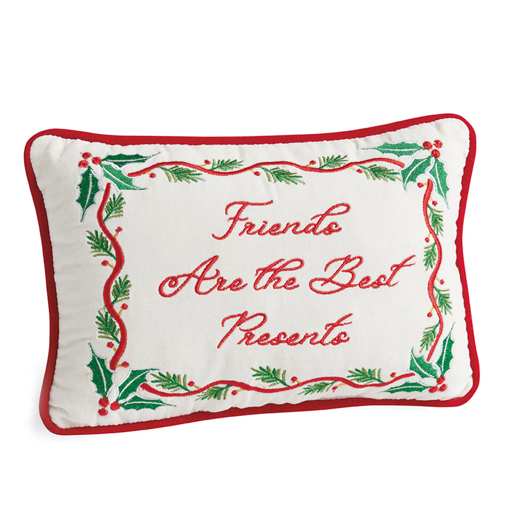 Monticello Embroidered Friends Pillow