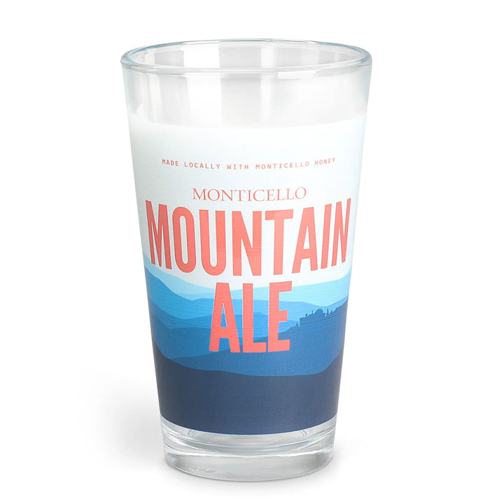 Monticello Mountain Ale Pint Glass