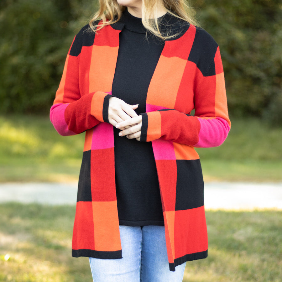 Color Block Cardigan