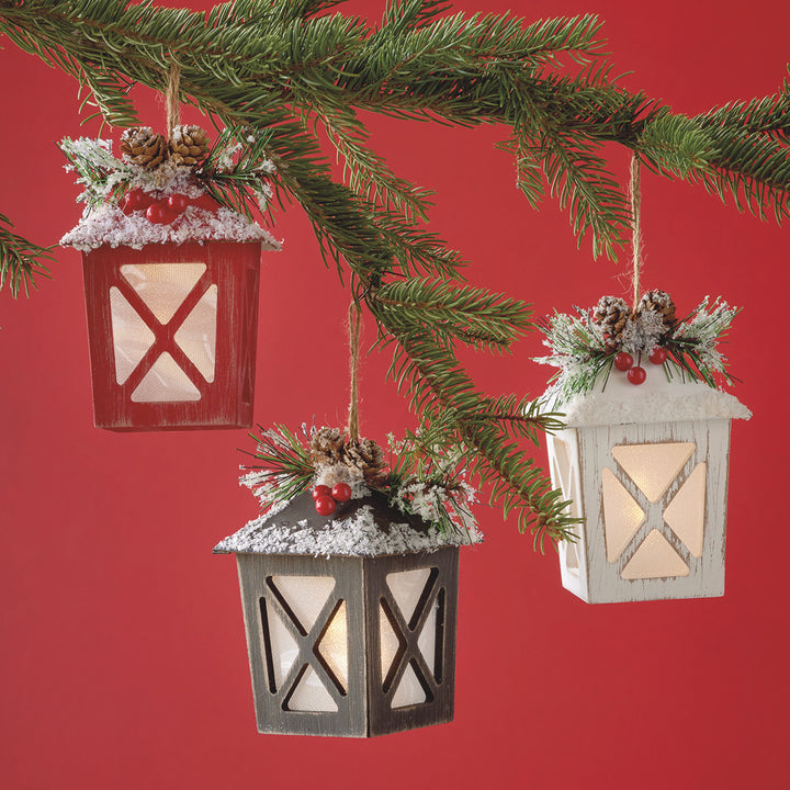 Mini Lighted Lantern Ornaments