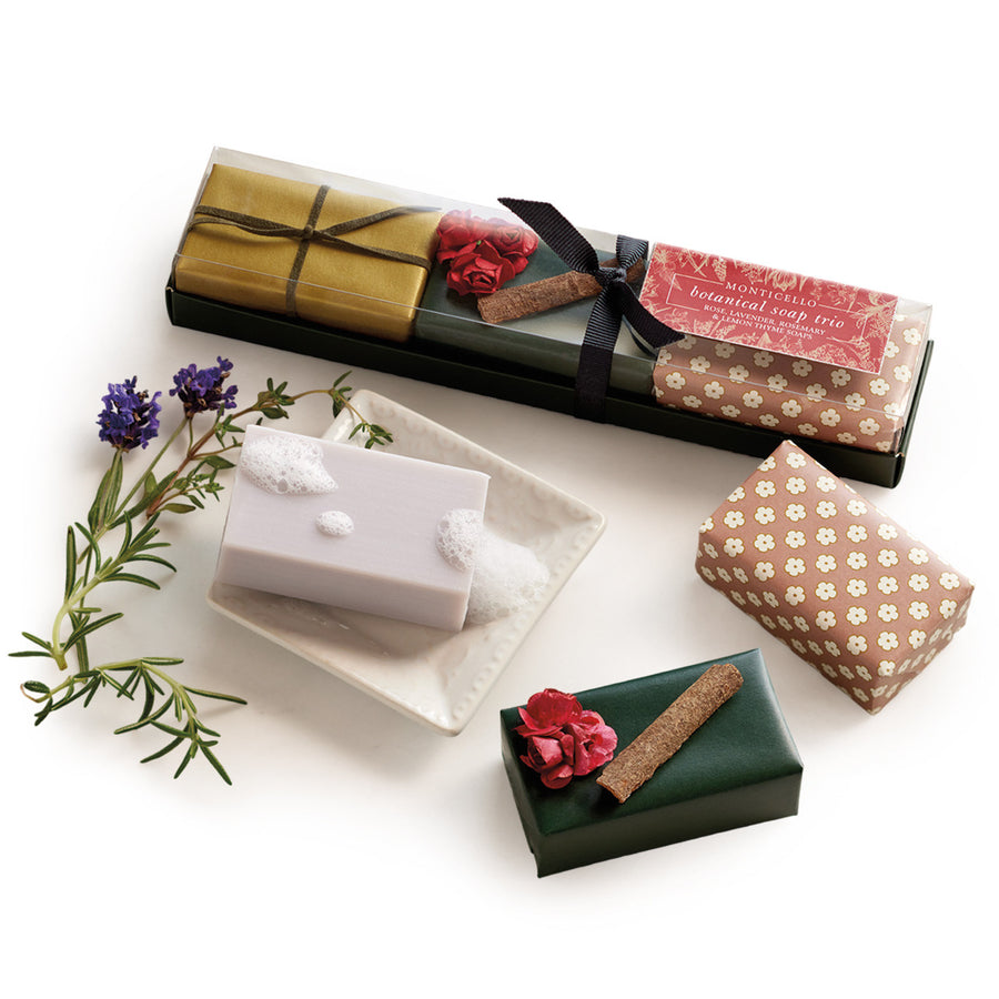 Monticello Botanical Soap Trio