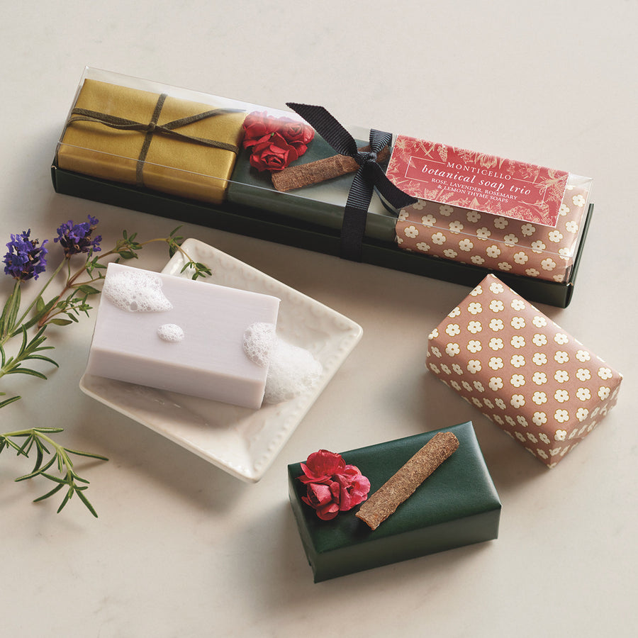 Monticello Botanical Soap Trio