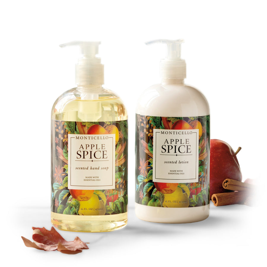 Monticello Apple Spice Hand Soap & Lotion Caddy