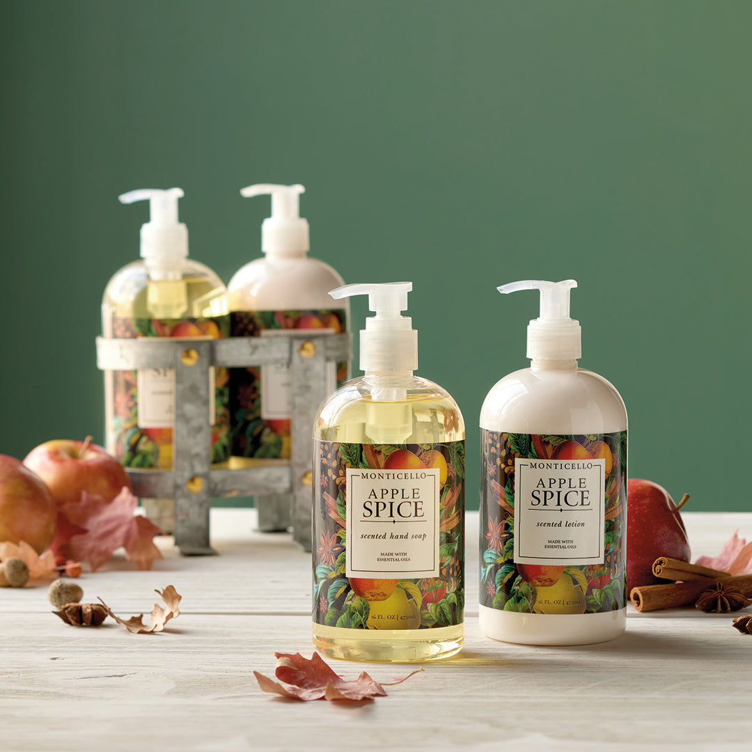 Monticello Apple Spice Hand Soap & Lotion Caddy