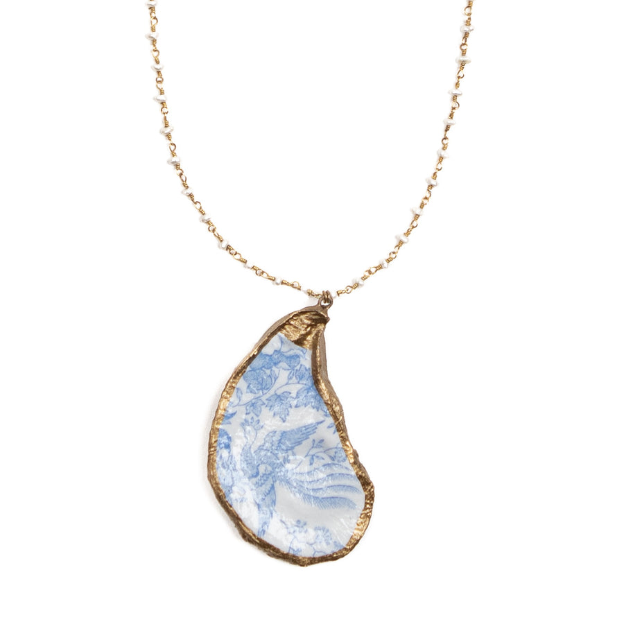 Monticello Toile Shell Necklace