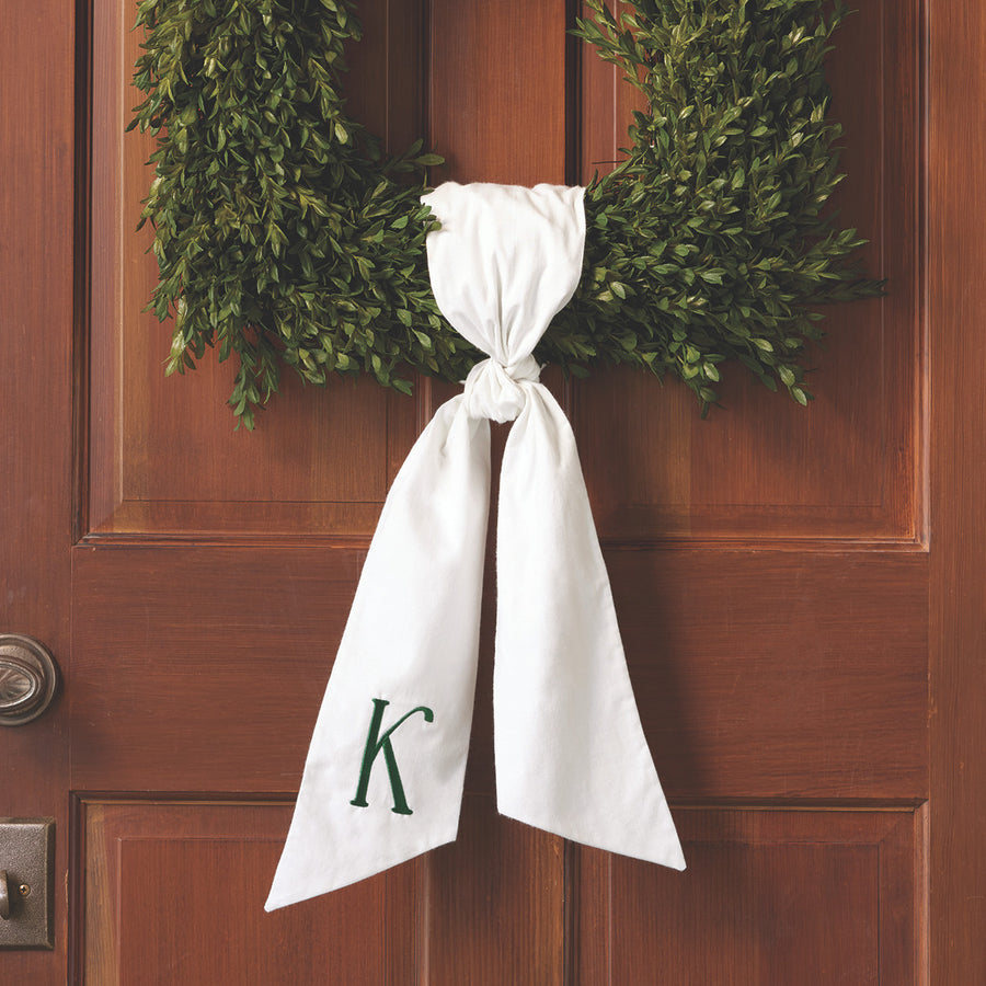 Monogrammed Wreath Sash