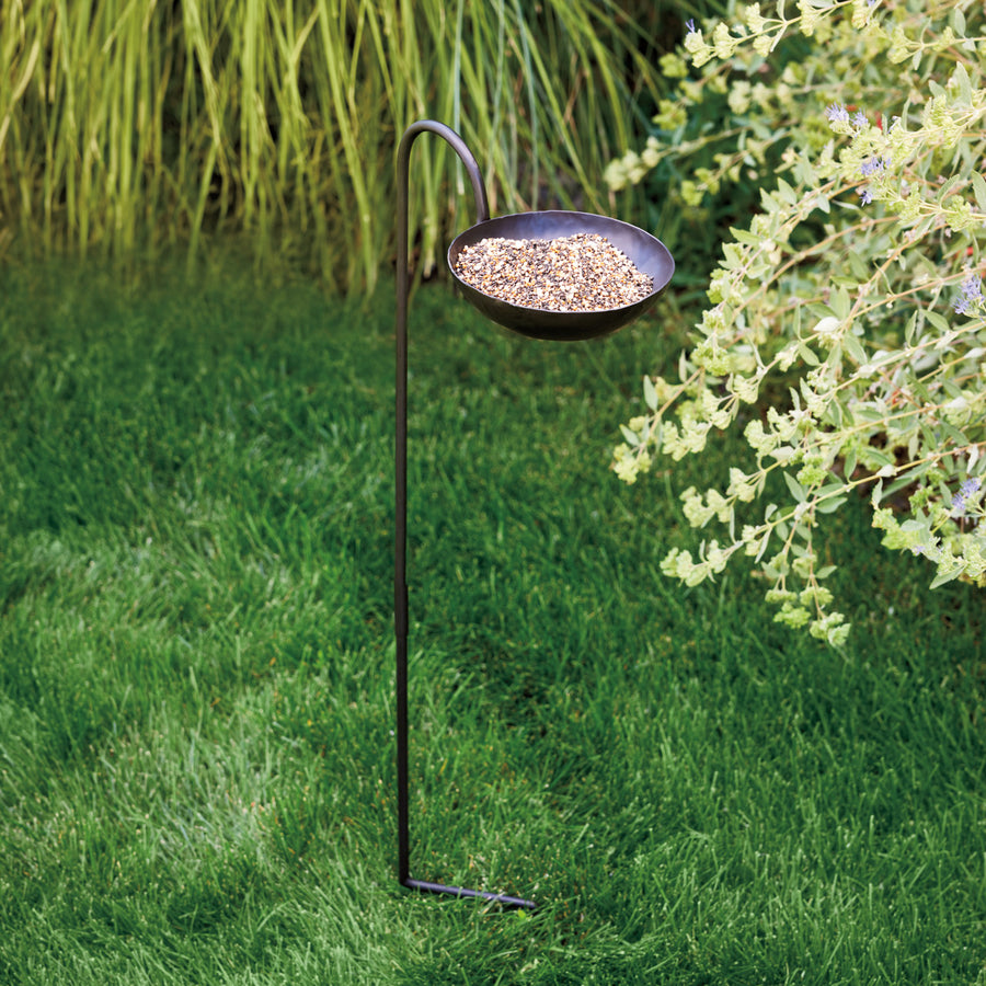 Iron Bird Feeder Yard Stake