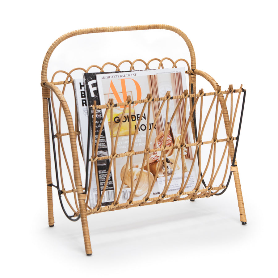 Rattan Magazine Holder